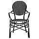ΠΟΛΥΘΡΟΝΑ ΑΛΟΥΜΙΝΙΟΥ BAMBOO LOOK ΜΕ ΜΑΥΡΟ ΛΕΥΚΟ WICKER HM5793.02 56X63X96Y εκ.