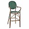 ΣΚΑΜΠΟ ΑΛΟΥΜΙΝΙΟΥ BAMBOO LOOK ΜΕ WICKER ΠΡΑΣΙΝΟ ΛΕΥΚΟ HM5794.01 56x60x126 εκ.