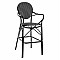 ΣΚΑΜΠΟ ΑΛΟΥΜΙΝΙΟΥ BAMBOO LOOK ΜΕ WICKER ΜΑΥΡΟ ΛΕΥΚΟ HM5794.02 56x60x126 εκ.