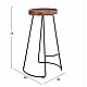 ΣΚΑΜΠΟ BAR ELEANOR ΑΠΟ ΜΑΣΙΦ ΞΥΛΟ ΑΚΑΚΙΑΣ 48x40χ76Υεκ. HM8363.11