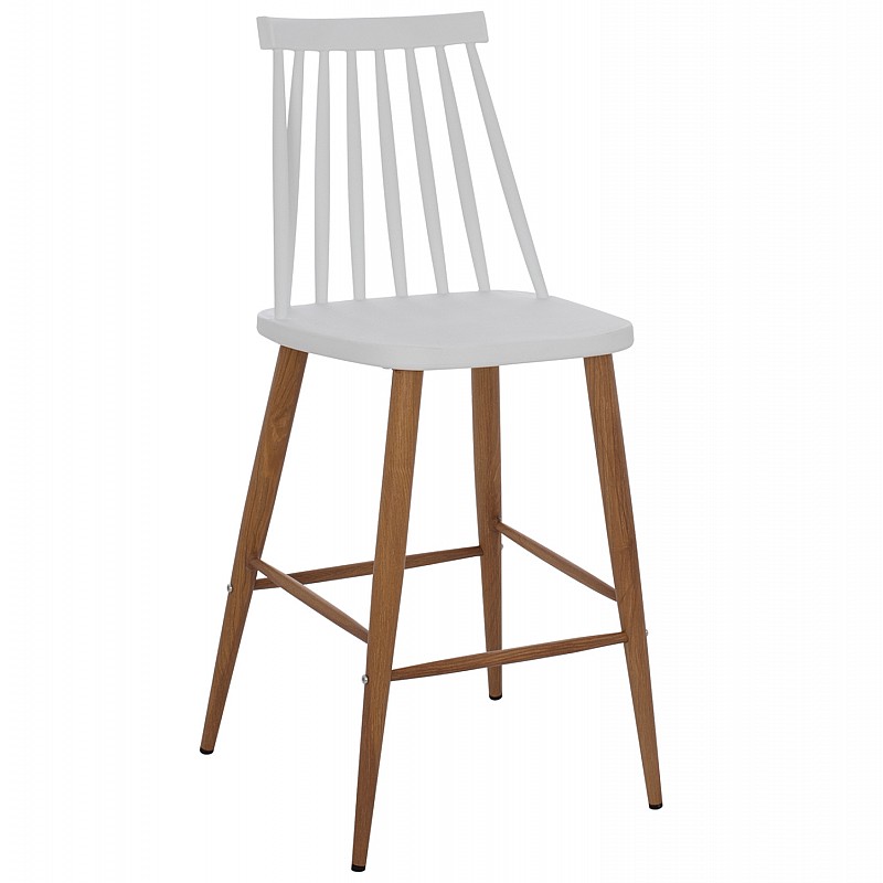 ΣΚΑΜΠΟ ΜΠΑΡ VANESSA HM9300.01 ΛΕΥΚΟ ΜΕΣΑΙΟΥ ΥΨΟΥΣ 43x45x97Υεκ.