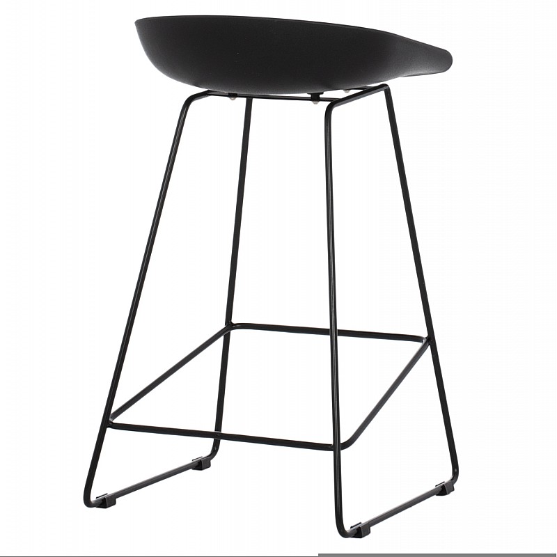 ΣΚΑΜΠΟ ΜΠΑΡ NAILA HM9299.02 ΜΑΥΡΟ ΜΕΣΑΙΟΥ ΥΨΟΥΣ 44x44x74Yεκ.