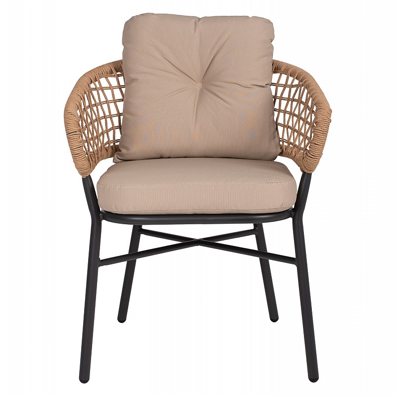 ΠΟΛΥΘΡΟΝΑ ΑΛΟΥΜΙΝΙΟΥ DARK GREY ΕΠΑΓΓΕΛΜ. RATTAN ΜΑΞΙΛΑΡΙ ΜΠΕΖ HM5863.01 60x56x84 εκ.