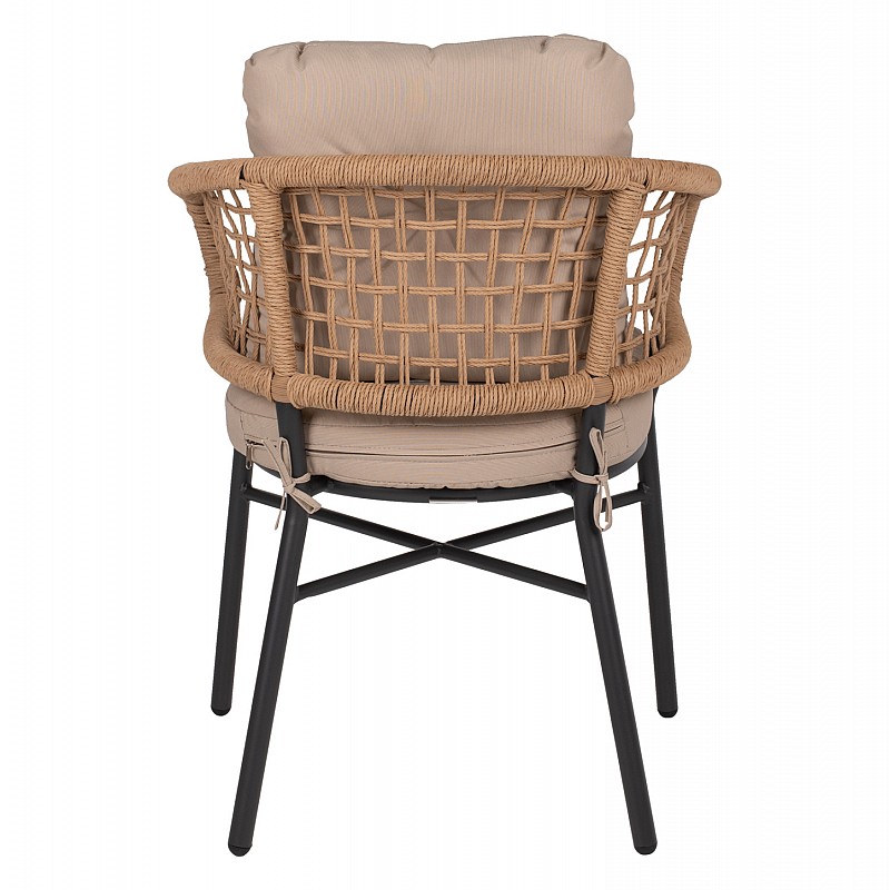 ΠΟΛΥΘΡΟΝΑ ΑΛΟΥΜΙΝΙΟΥ DARK GREY ΕΠΑΓΓΕΛΜ. RATTAN ΜΑΞΙΛΑΡΙ ΜΠΕΖ HM5863.01 60x56x84 εκ.