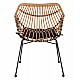 ΠΟΛΥΘΡΟΝΑ ΕΠΑΓΓΕΛΜΑΤΙΚΗ ΜΑΥΡΟ ΜΕΤΑΛΛΟ RATTAN ΜΠΕΖ & ΜΑΞΙΛΑΡΙ HM5864.01 58,5x60,5x80 εκ.