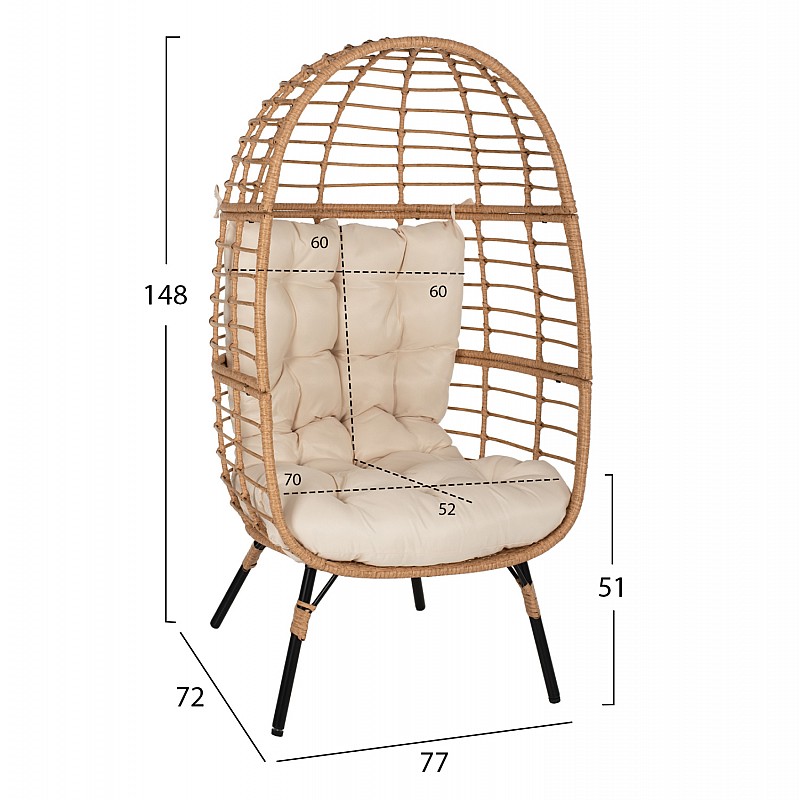 ΠΟΛΥΘΡΟΝΑ Τ.ΦΩΛΙΑ RATTAN HM5869.01 ΜΕΤΑΛ. ΠΟΔΙΑ ΜΑΥΡΑ 77x72x148 εκ. ΠΟΛΥΘΡΟΝΑ Τ.ΦΩΛΙΑ RATTAN HM5869.01 ΜΕΤΑΛ. ΠΟΔΙΑ ΜΑΥΡΑ 77x72x148 εκ.