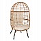 ΠΟΛΥΘΡΟΝΑ Τ.ΦΩΛΙΑ RATTAN HM5869.01 ΜΕΤΑΛ. ΠΟΔΙΑ ΜΑΥΡΑ 77x72x148 εκ.