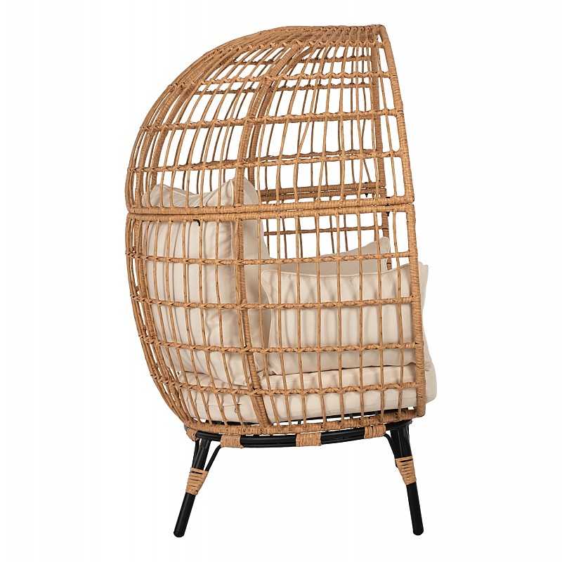 ΠΟΛΥΘΡΟΝΑ ΦΩΛΙΑ MIAMI 2 ΑΤΟΜΩΝ ΤΥΠΟΥ RATTAN HM5870.01 130x80x157Υ εκ.
