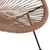 ΠΟΛΥΘΡΟΝΑ ACAPULCO Τ. ΦΩΛΙΑ ΜΕΤΑΛΛΟ ΜΑΥΡΟ ΜΕ TWISTED WICKER HM5871.01 70x73x79 εκ.