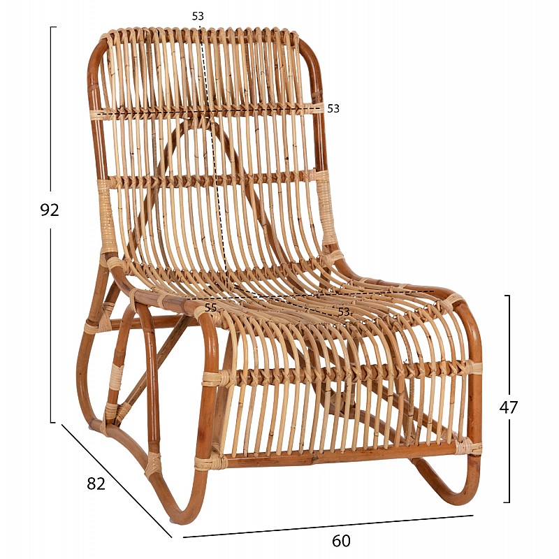 ΠΟΛΥΘΡΟΝΑ BRONNY ΕΞΩΤ.ΧΩΡΟΥ HM9644.01 RATTAN ΣΕ ΦΥΣΙΚΟ ΧΡΩΜΑ 60x82x92Υ εκ.