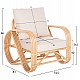 ΠΟΛΥΘΡΟΝΑ BARONESS HM9813 ΦΥΣΙΚΟ RATTAN ΚΑΙ ΛΕΥΚΑ ΜΑΞΙΛΑΡΙΑ 81x90x92Yεκ.
