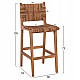 ΣΚΑΜΠΟ ΜΠΑΡ WALTER HM9841 ΞΥΛO TEAK ΣΕ ΦΥΣΙΚΟ-ΨΑΘΑ 46x55x105Υ εκ.