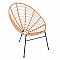ΠΟΛΥΘΡΟΝΑ ΤΥΠΟΥ ΦΩΛΙΑ ΜΕΤΑΛΛΙΚΗ ALLEGRA HM5458.11 ΜΕ WICKER ΜΠΕΖ 73x78x88Υεκ.