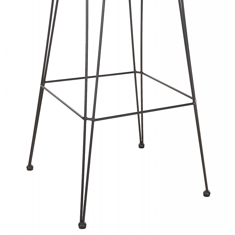 ΣΚΑΜΠΟ ΜΠΑΡ ΨΗΛΟ ALLEGRA HM5640.11 ΜΠΕΖ P.E. RATTAN-ΜΑΥΡΟ ΜΕΤΑΛΛΟ 54x55x108Υεκ.