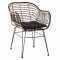 ΠΟΛΥΘΡΟΝΑ ALLEGRA HM5663.11 ΜΕΤΑΛ.ΣΚΕΛΕΤΟΣ-P.E.RATTAN ΜΠΕΖ-ΜΑΥΡΟ 58x59x81Υεκ