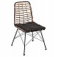 ΚΑΡΕΚΛΑ ΜΕΤΑΛΛΙΚΗ ALLEGRA HM5691.11 WICKER ΜΠΕΖ-ΜΑΥΡΟ 51x54x84Υεκ.