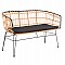 ΠΑΓΚΑΚΙ ΔΙΘΕΣΙΟ ALLEGRA HM5692.11 P.E.RATTAN ΜΠΕΖ-ΜΑΥΡΟΣ ΜΕΤΑΛ.ΣΚΕΛΕΤΟΣ 125x60x77Υεκ