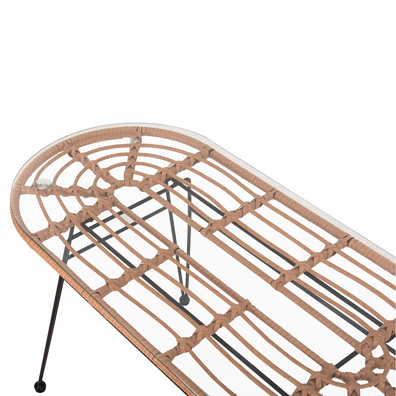 ΤΡΑΠΕΖΙ ΟΒΑΛ ΧΑΜΗΛΟ ALLEGRA HM5695.11 ΜΠΕΖ WICKER-ΜΑΥΡΟ ΜΕΤΑΛΛΟ 100x45x51,5Υεκ. ΤΡΑΠΕΖΙ ΟΒΑΛ ΧΑΜΗΛΟ ALLEGRA HM5695.11 ΜΠΕΖ WICKER-ΜΑΥΡΟ ΜΕΤΑΛΛΟ 100x45x51,5Υεκ.