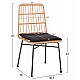 ΚΑΡΕΚΛΑ ALLEGRA HM5705.11 ΜΑΥΡΗ ΜΕΤΑΛΛΙΚΗ ΜΕ ΜΑΞΙΛΑΡΙ-WICKER ΜΠΕΖ 46,5x50x85Υεκ.