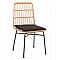 ΚΑΡΕΚΛΑ ALLEGRA HM5705.11 ΜΑΥΡΗ ΜΕΤΑΛΛΙΚΗ ΜΕ ΜΑΞΙΛΑΡΙ-WICKER ΜΠΕΖ 46,5x50x85Υεκ.