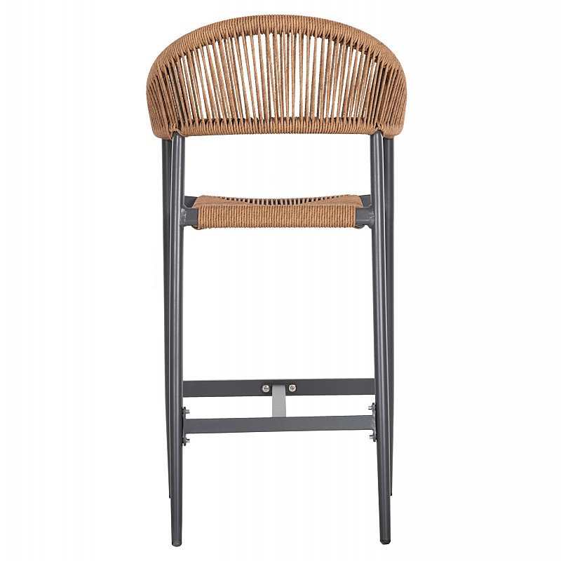 ΣΚΑΜΠΟ BAR ΑΛΟΥΜΙΝΙΟΥ GREGG HM5788.12 ΑΝΘΡΑΚΙ-ΜΠΕΖ ΤΗΣ ΑΜΜΟΥ ΣΥΝΘ.RATTAN 54x57x106Υεκ
