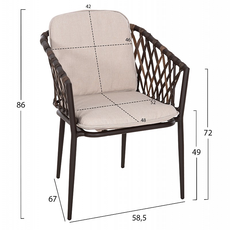 ΠΟΛΥΘΡΟΝΑ ΑΛΟΥΜΙΝΙΟΥ BOLLY HM6080 ΚΑΦΕ-ΣΥΝΘ.RATTAN ΚΑΦΕ-ΜΠΕΖ ΜΑΞΙΛΑΡΙΑ 58,5x67x86Υεκ ΠΟΛΥΘΡΟΝΑ ΑΛΟΥΜΙΝΙΟΥ BOLLY HM6080 ΚΑΦΕ-ΣΥΝΘ.RATTAN ΚΑΦΕ-ΜΠΕΖ ΜΑΞΙΛΑΡΙΑ 58,5x67x86Υεκ