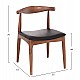 KΑΡΕΚΛΑ ΤΡΑΠΕΖΑΡΙΑΣ ALOR HM9947.03 RUBBERWOOD ΚΑΡΥΔΙ-ΜΑΥΡΟ PU 55x51x75Υεκ