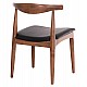 KΑΡΕΚΛΑ ΤΡΑΠΕΖΑΡΙΑΣ ALOR HM9947.03 RUBBERWOOD ΚΑΡΥΔΙ-ΜΑΥΡΟ PU 55x51x75Υεκ