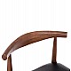 KΑΡΕΚΛΑ ΤΡΑΠΕΖΑΡΙΑΣ ALOR HM9947.03 RUBBERWOOD ΚΑΡΥΔΙ-ΜΑΥΡΟ PU 55x51x75Υεκ