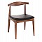 KΑΡΕΚΛΑ ΤΡΑΠΕΖΑΡΙΑΣ ALOR HM9947.03 RUBBERWOOD ΚΑΡΥΔΙ-ΜΑΥΡΟ PU 55x51x75Υεκ