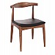 KΑΡΕΚΛΑ ΤΡΑΠΕΖΑΡΙΑΣ ALOR HM9947.03 RUBBERWOOD ΚΑΡΥΔΙ-ΜΑΥΡΟ PU 55x51x75Υεκ