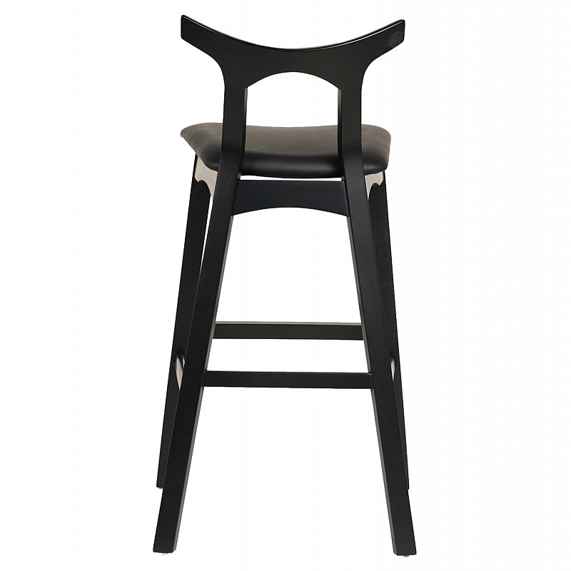 ΣΚΑΜΠΟ ΜΠΑΡ USOPP HM9951.02 RUBBERWOOD & PU ΣΕ ΜΑΥΡΟ 49x53x99,5Υεκ.