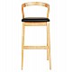 ΣΚΑΜΠΟ ΜΠΑΡ NAMI HM9952.01 RUBBERWOOD ΣΕ ΟΑΚ-ΜΑΥΡΟ PU 47,5x59x102,5Υεκ.