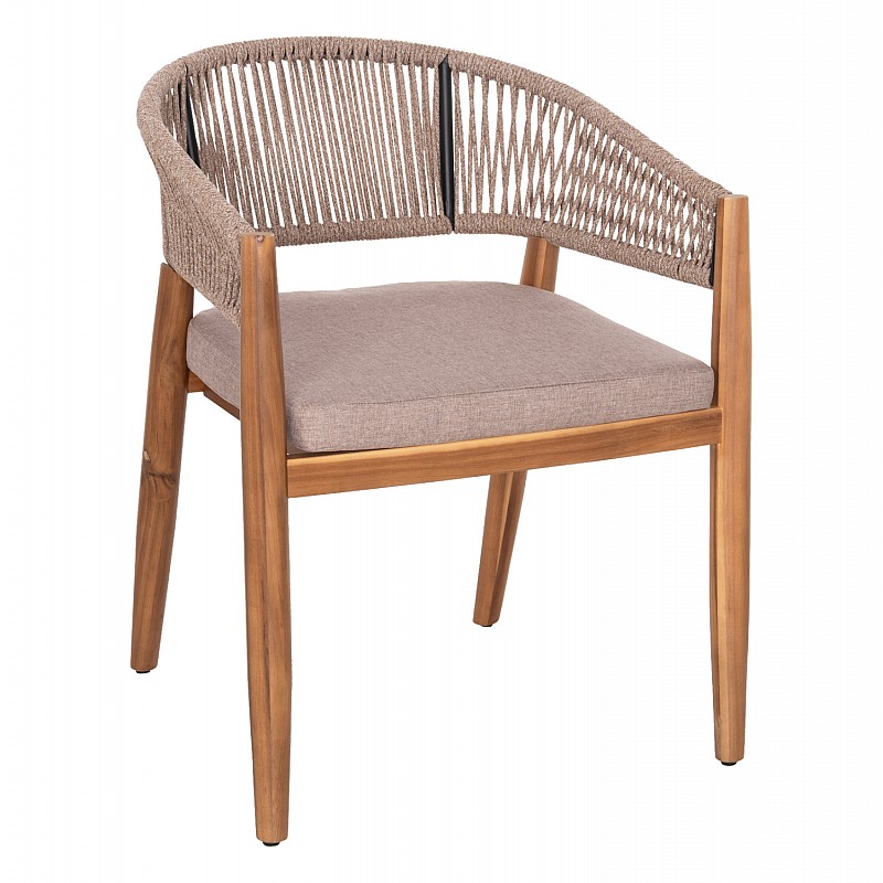 ΠΟΛΥΘΡΟΝΑ NAVAN HM6135.02 ΞΥΛΟ ΑΚΑΚΙΑΣ ΦΥΣΙΚΟ-ΣΧΟΙΝΙ NYLON ΜΠΕΖ 59x58x76Υεκ.