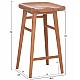 ΣΚΑΜΠΟ ΜΠΑΡ BOLMAR HM18108 ΞΥΛΟ ΤΕΑΚ ΣΕ ΦΥΣΙΚΟ 40.5x44x74Υεκ.