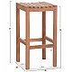 ΣΚΑΜΠΟ ΜΠΑΡ NIKOL HM18109 ΞΥΛΟ ΤΕΑΚ ΣΕ ΦΥΣΙΚΟ 40x40x77Υεκ.