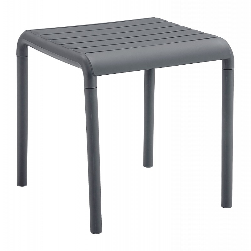 ΤΡΑΠΕΖΑΚΙ ΤΕΤΡΑΓΩΝΟ KORVER HM6335.03 ΠΟΛΥΠΡΟΠΥΛΕΝΙΟ ΣΕ ΓΚΡΙ 45x45x47Υεκ.