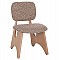 ΚΑΡΕΚΛΑ ΤΡΑΠΕΖΑΡΙΑΣ BELLISI HM18248.01 ΚΑΦΕ ΥΦΑΣΜΑ-PLYWOOD ΧΡΩΜΑ ΔΡΥΟΣ 53x56x78Υεκ.