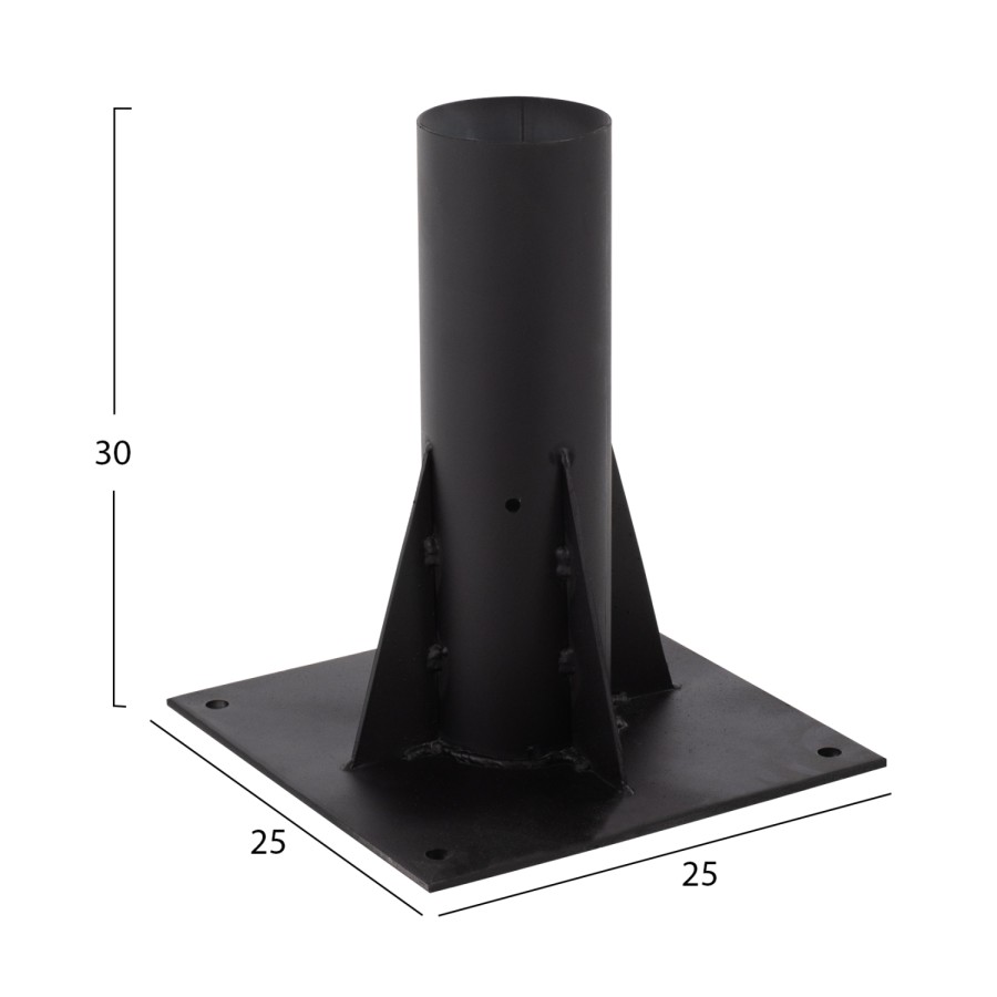 ΜΑΥΡΗ ΒΑΣΗ ΟΜΠΡΕΛΑΣ ΨΑΘΙΝΗΣ ΤΕΤΡΑΓΩΝΗ HM5656 25x25x30Υ εκ. ΒΑΡΈΩΣ ΤΥΠΟΥ