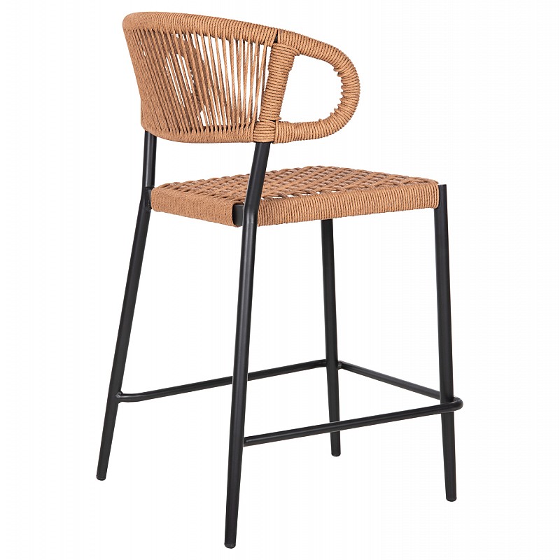 ΣΚΑΜΠΟ ΜΠΑΡ ΜΕΣ.ΥΨΟΥΣ EULO HM6087.03 ΑΛΟΥΜΙΝΙΟ ΜΑΥΡΟ-ΣΥΝΘ.RATTAN 60x56,5x99Υεκ.