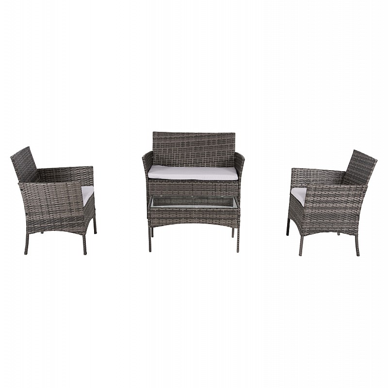 ΣΕΤ ΣΑΛΟΝΙ 4ΤΜΧ STASIA HM6089.02 ΣΥΝΘ.RATTAN ΓΚΡΙ-ΜΠΕΖ ΜΑΞΙΛΑΡΙΑ