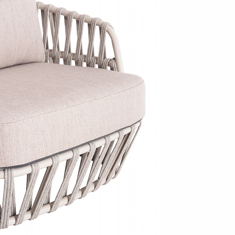 ΣΕΤ ΣΑΛΟΝΙ ΕΞ.ΧΩΡΟΥ 4ΤΜΧ SABO HM6208.02 ΜΠΕΖ OLEFIN & P.E.ΣΧΟΙΝΙ-ΚΡΕΜ ΑΛΟΥΜ.-ΞΥΛΟ TEAK