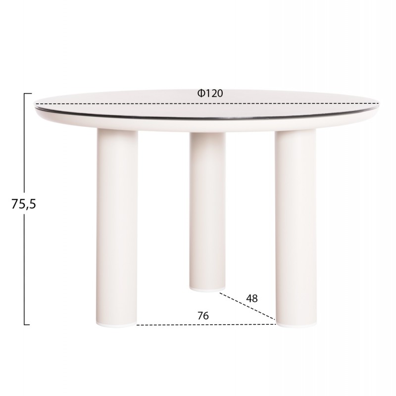 ΤΡΑΠΕΖΙ ΑΛΟΥΜΙΝΙΟΥ DOSUN HM6201.02 ΚΡΕΜ ΣΚΕΛΕΤΟΣ-3D PRINT ΓΥΑΛΙ-ΚΕΡΑΜΙΚΟ LOOK Φ120εκ ΤΡΑΠΕΖΙ ΑΛΟΥΜΙΝΙΟΥ DOSUN HM6201.02 ΚΡΕΜ ΣΚΕΛΕΤΟΣ-3D PRINT ΓΥΑΛΙ-ΚΕΡΑΜΙΚΟ LOOK Φ120εκ