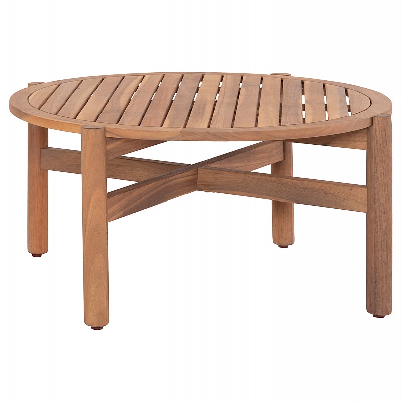 ΤΡΑΠΕΖΙ ΧΑΜΗΛΟ ΕΞ.ΧΩΡΟΥ ΣΤΡΟΓΓΥΛΟ SANJI HM6228 ΞΥΛΟ ΑΚΑΚΙΑΣ ΣΕ ΦΥΣΙΚΟ Φ86x41,5Υεκ.