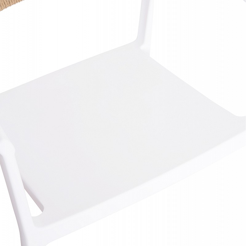 ΠΟΛΥΘΡΟΝΑ ΠΟΛΥΠΡΟΠΥΛΕΝΙΟΥ BOGI HM6240.01 ΛΕΥΚΗ ΜΕ ΜΠΕΖ ΣΧΟΙΝΙ 55x53.5x74Υεκ.