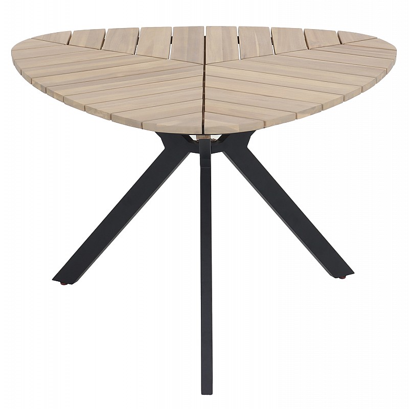 ΤΡΑΠΕΖΙ TRADEN HM6242 ΞΥΛΟ ΑΚΑΚΙΑΣ ΣΕ ΣΧΗΜΑ ΦΥΛΛΟΥ--ΜΕΤΑΛΛΙΚΑ ΠΟΔΙΑ 110x108x76Υεκ.