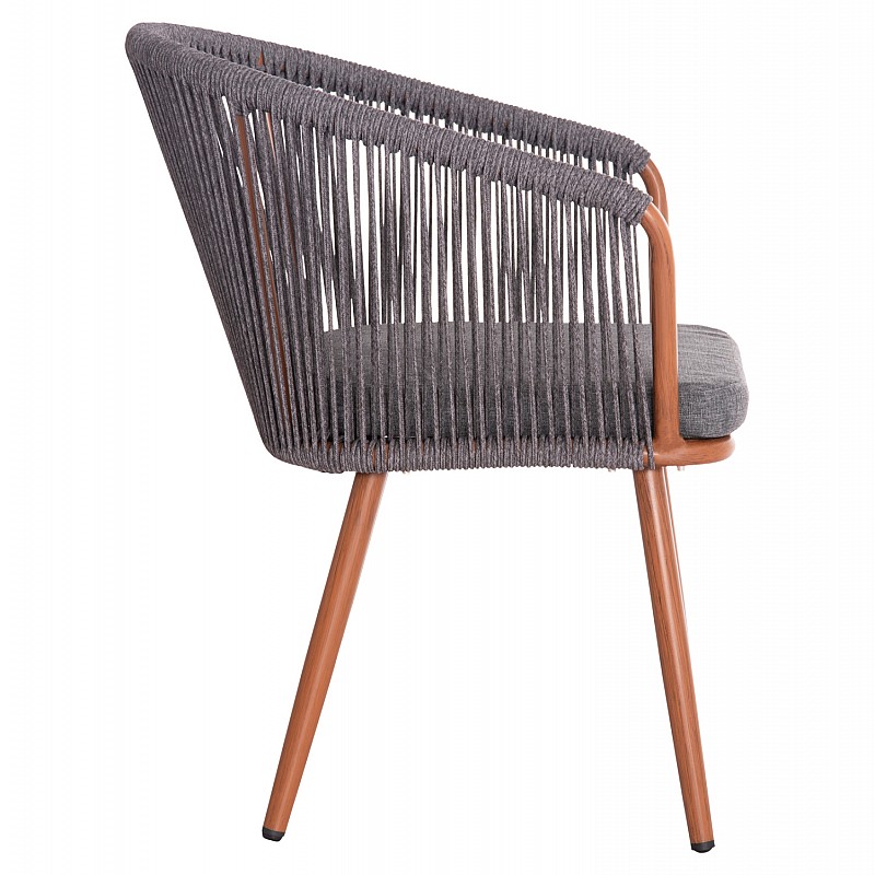 ΠΟΛΥΘΡΟΝΑ ΑΛΟΥΜΙΝΙΟΥ HARRIET HM5548.11 ΚΑΦΕ ΜΕ ΓΚΡΙ ΣΧΟΙΝΙ 60x62x80,5Υεκ