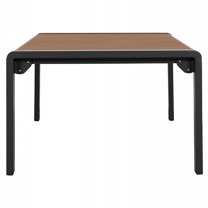 ΤΡΑΠΕΖΑΚΙ ΞΑΠΛΩΣΤΡΑΣ BENTRY HM6276.03 ΑΛΟΥΜΙΝΙΟ ΣΚΟΥΡΟ ΓΚΡΙ--POLYWOOD 100x56x35Υεκ.