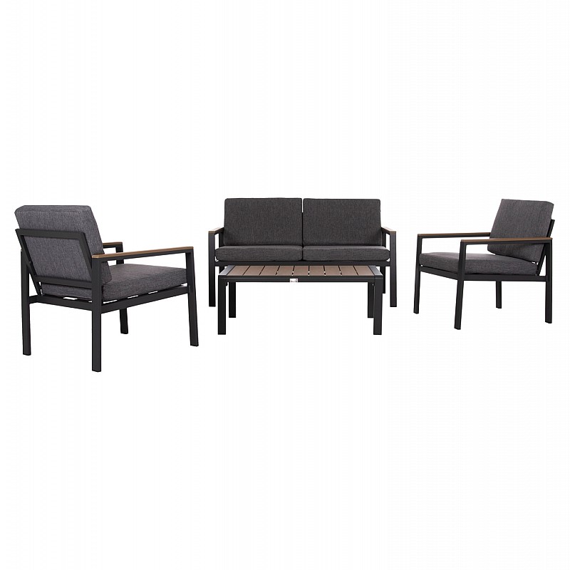 ΣΕΤ ΣΑΛΟΝΙ ΕΞ.ΧΩΡΟΥ 4ΤΜΧ SAFIN HM6278.03 ΑΛΟΥΜΙΝΙΟ & OLEFIN ΣΚΟΥΡΟ ΓΚΡΙ--POLYWOOD