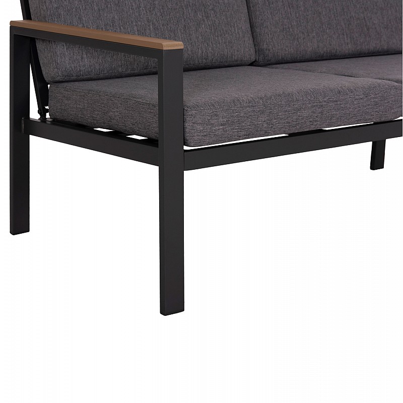 ΣΕΤ ΣΑΛΟΝΙ ΕΞ.ΧΩΡΟΥ 4ΤΜΧ SAFIN HM6278.03 ΑΛΟΥΜΙΝΙΟ & OLEFIN ΣΚΟΥΡΟ ΓΚΡΙ--POLYWOOD